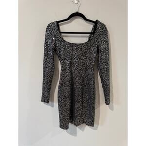 Arden B Sequin Backless Mini Dress Size XS – Long Sleeve Holiday Party Dress